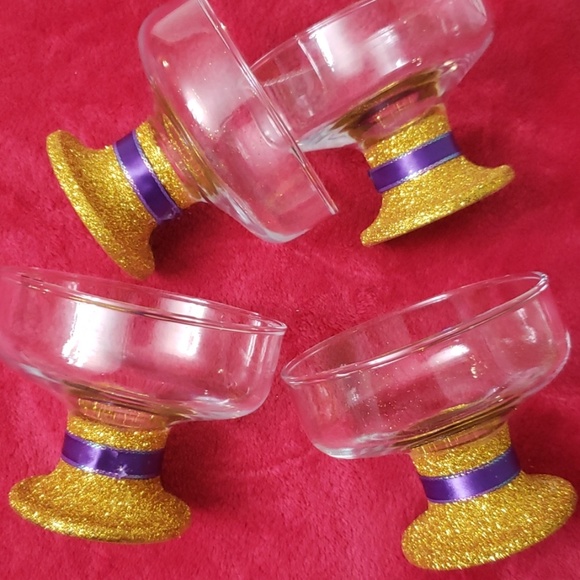 Gold and purple glass set - Picture 8 of 8